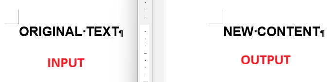 WordsProcessing Change Bookmark Content