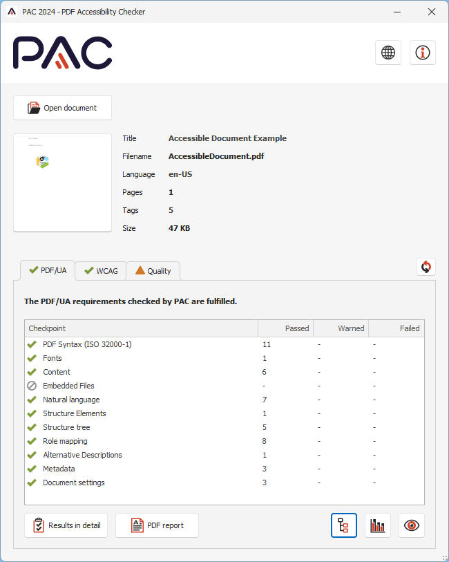 Validate with PDF Accessibility Checker