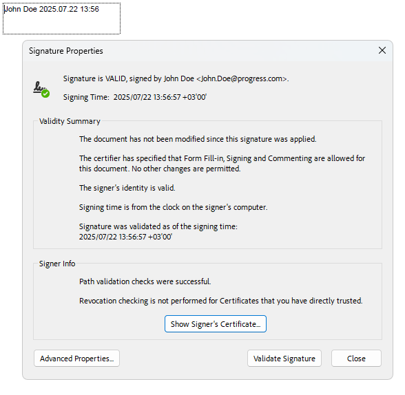 Overview of Signed PDF
