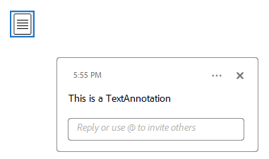 Create TextAnnotation with Popup