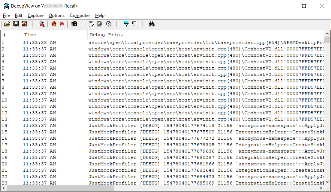 Debug View Traces