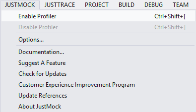 Enable/Disable JustMock