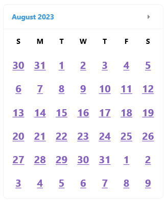 .NET MAUI Calendar Day Template