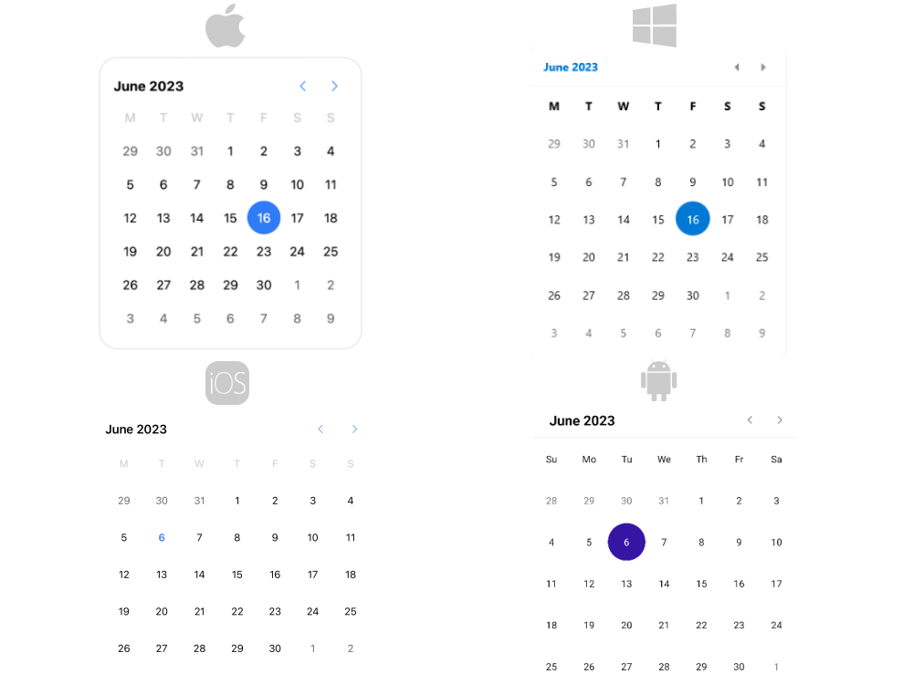 .NET MAUI Calendar Overview