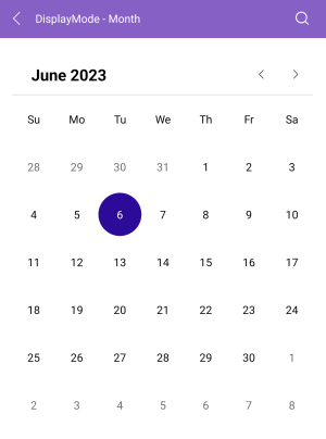 .NET MAUI Calendar Month View