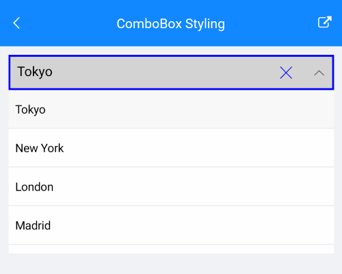 ComboBox Styling on Seleced Item