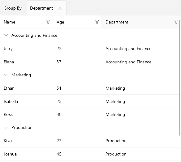 DataGrid Property GroupDescriptor