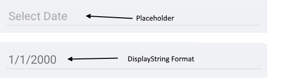 DatePicker Visual Structure