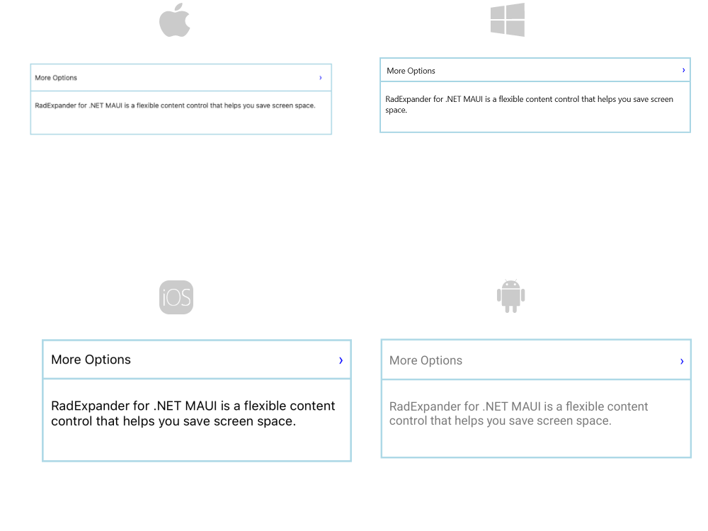 .NET MAUI Expander Header customization