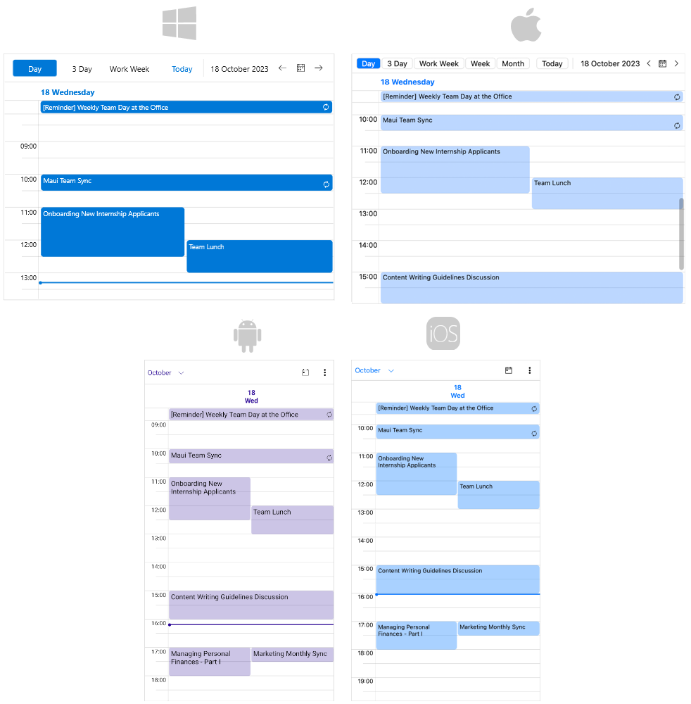 .NET MAUI Scheduler Overview