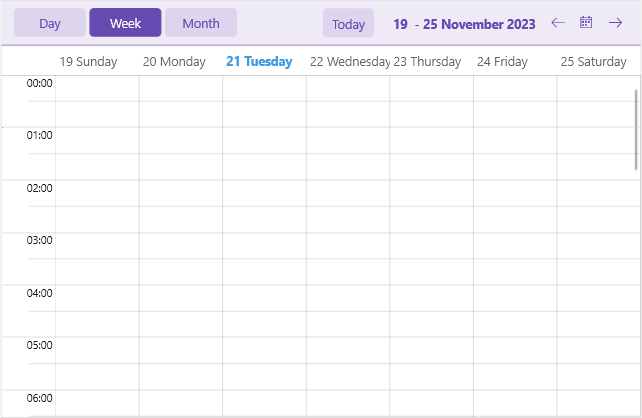 .NET MAUI Scheduler Header Style