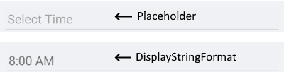 TimePicker Visual Structure