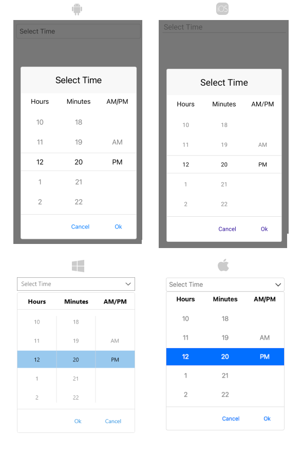 TimePicker Getting Started