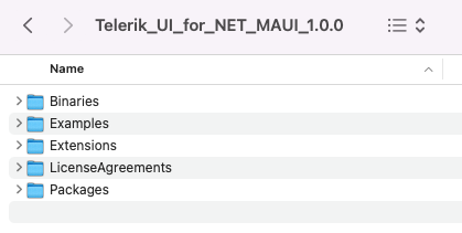 Telerik .NET MAUI Installation on MacOS
