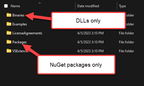 .NET MAUI Platforms Packages folders