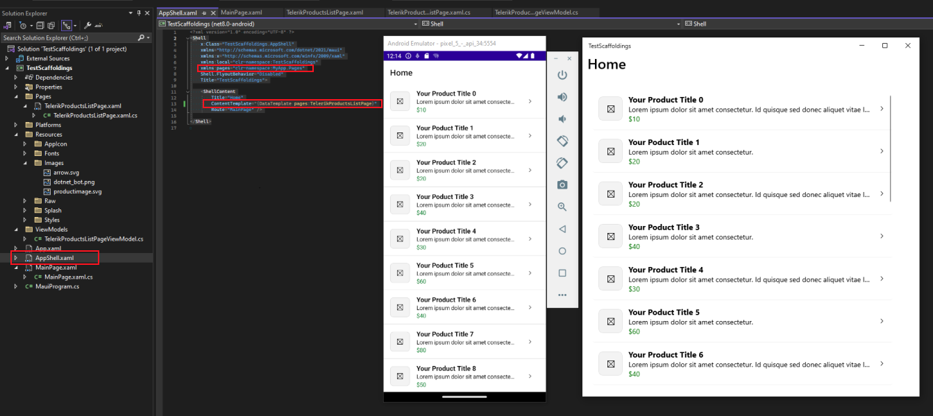 .NET MAUI Scaffolding screen look