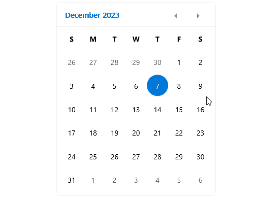 .NET MAUI Calendar Week Selection