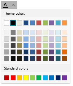 A picture showing RadColorPicker with hidden automatic color button