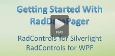 Silverlight RadDataPager Getting Started Video Thumbnail