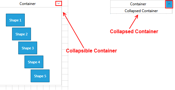 Rad Diagram Container Shape Collapsible