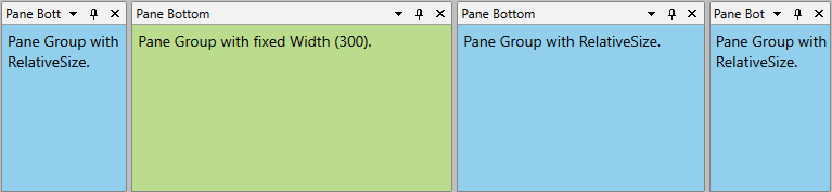 Pane group with fixed size among groups with proportional sizes