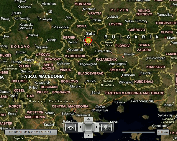 Silverlight RadMap InformationLayer Map Ellipse