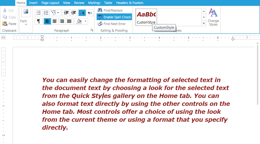 Rad Rich Text Box UI For Applying Rich Text Formatting Applying Styles 04