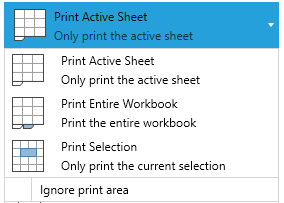 Print what settings in RadSpreadsheet