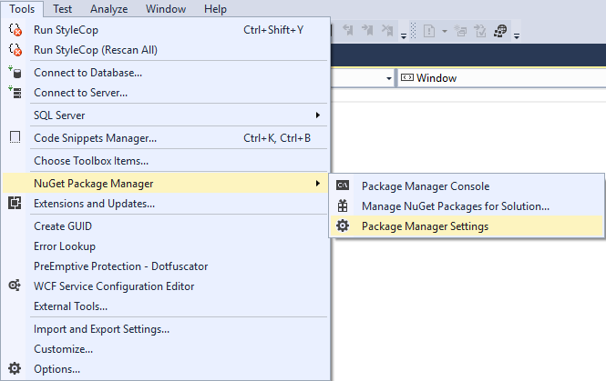 Installing Telerik UI for Silverlight Package Manager Settings