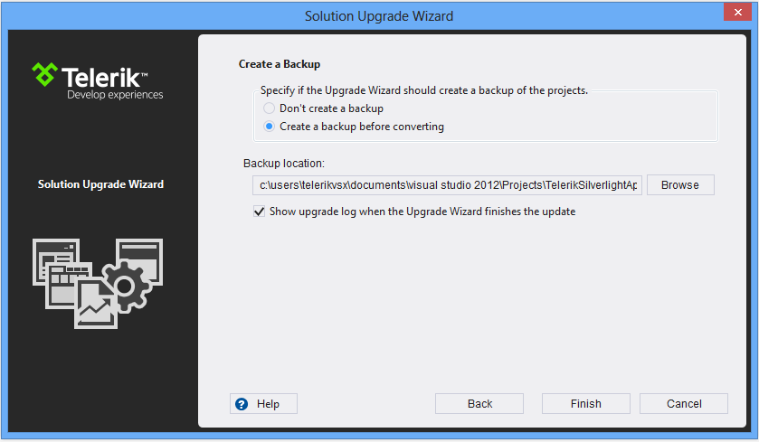 VSExtentions SL Upgrade Wizard Backup