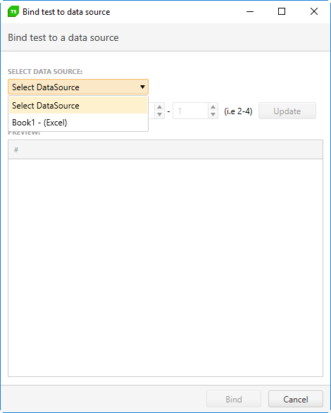 Select Data source