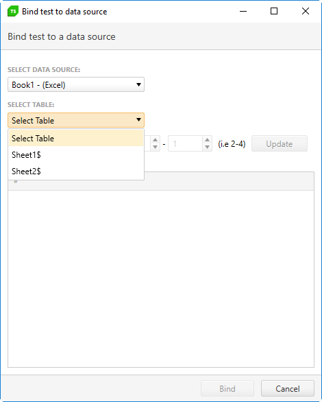 Select Data table