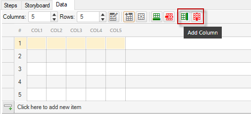 Add/Delete Column