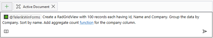WinForms AI Assistance Sample Prompt
