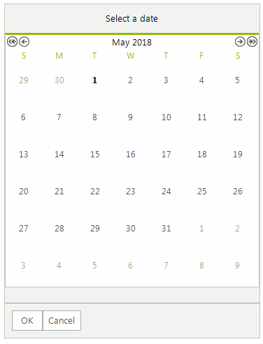 WinForms RadChat Calendar Overlay Sample