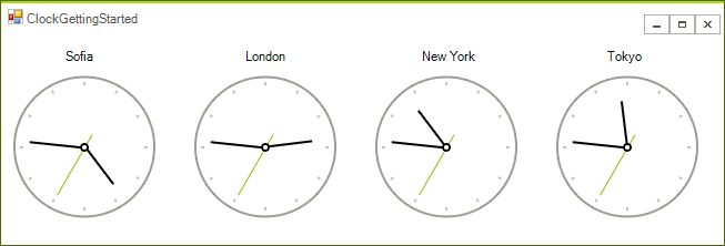 WinForms RadClock Getting Started Example