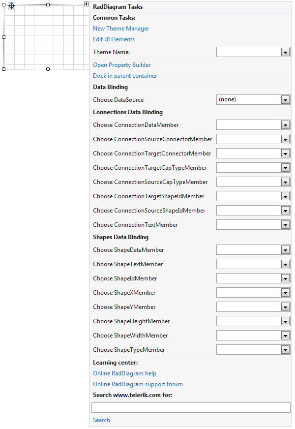 WinForms RadDiagram Smart Tag