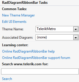 WinForms RadDiagram RadDiagramRibbonBar