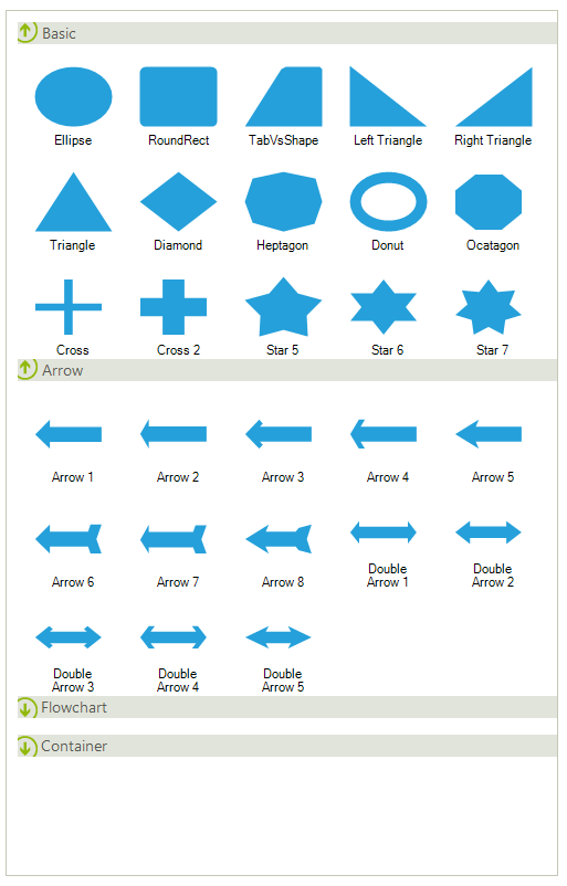 WinForms RadDiagram Toolbox