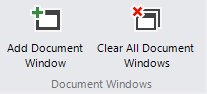 WinForms RadDock ButtonGroup Add DocumentWindows