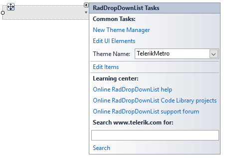 WinForms RadDropDownList Smart Tag