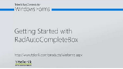 WinForms RadAutoCompleteBox Getting Started Tutorial