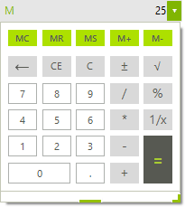 WinForms RadCalculatorDropDown Overview