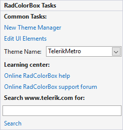 WinForms RadColorBox Smart Tag