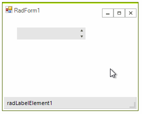 WinForms RadDomainUpDown Select a Country From RadDomainUpDown