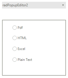 WinForms RadPopupEditor Sample Layout Design Time