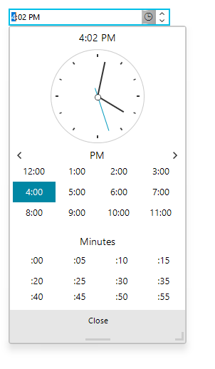 WinForms RadTimeOnlyPicker Getting Started