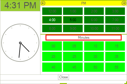 WinForms RadDateTimePicker Customize Hours and Minutes Cells Appearance