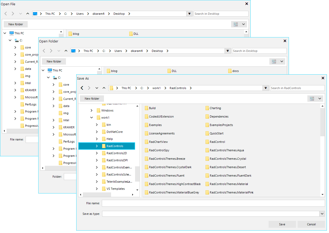 WinForms RadFileDialogs Overview