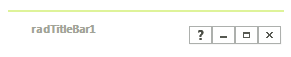 WinForms RadRadTitleBar Overview